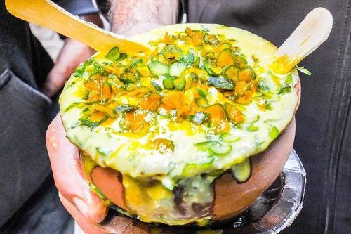 Fresh kachori, jalebi and chaat served during a guided Varanasi food tasting walk